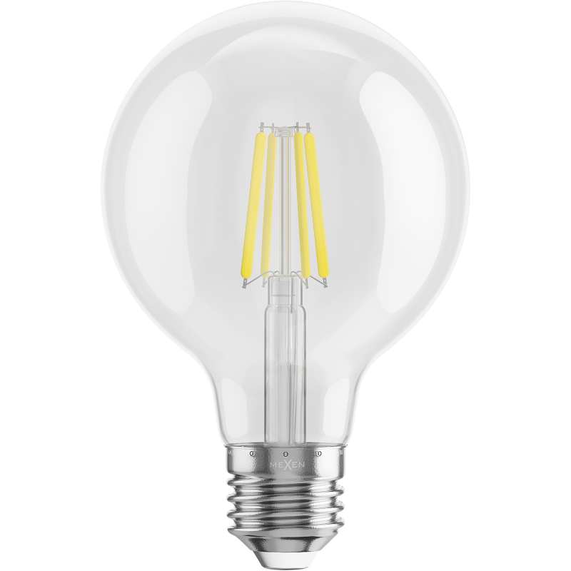 Mexen Vintis 10x LED filament bulb E27, G80, 6W, Neutral - 4000K, 720 lm, clear - L155-E27-0640-00x10