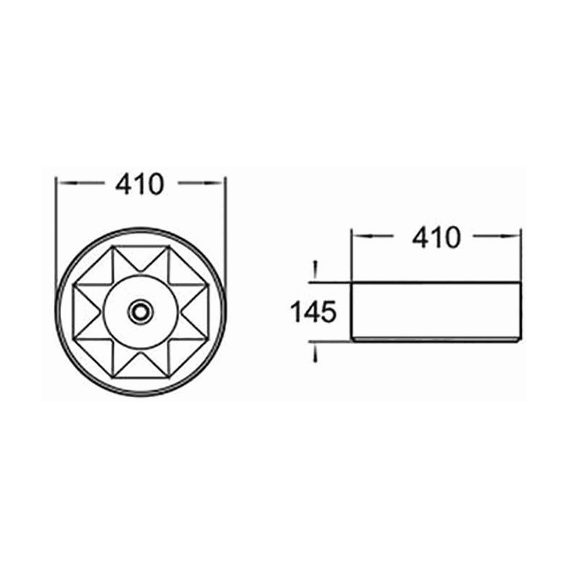 Mexen Lupita countertop washbasin 41 x 41 cm, blue - 22144163