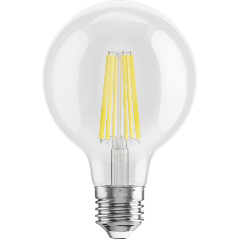 Mexen Vintis 6x LED filament bulb E27, G80, 10W, Neutral - 4000K, 1320 lm, clear - L155-E27-1040-00x06