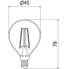 Mexen Vintis 3x LED Filament Bulb E14, G45, 4W, Neutral - 4000K, 470 lm, clear - L156-E14-0427-00x03 - L156-E14-0440-00x03