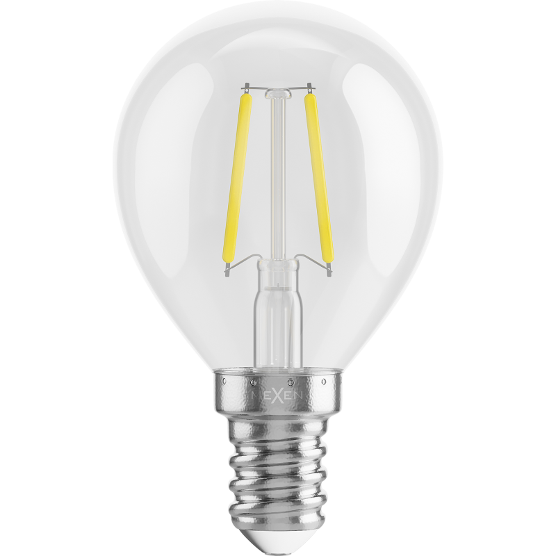 Mexen Vintis 10x LED Filament Bulb E14, G45, 2W, Neutral - 4000K, 240 lm, clear - L156-E14-0240-00x10