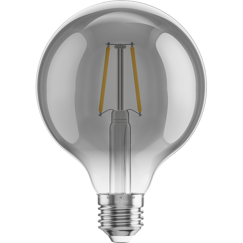 Mexen Vintis 3x LED Filament Bulb E27, G95, 2W, Warm - 2200K, 150 lm, Smoke - L157-E27-0222-70x03
