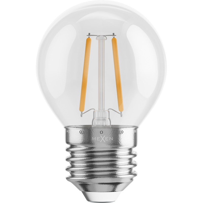 Mexen Vintis 6x LED Filament Bulb E27, G45, 2W, Warm - 2700K, 240 lm, clear - L156-E27-0227-00x06