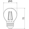 Mexen Vintis 6x LED Filament Bulb E27, G45, 2W, Neutral - 4000K, 240 lm, clear - L156-E14-0227-00x06 - L156-E27-0240-00x06