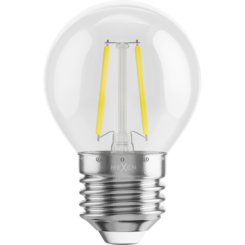 Mexen Vintis 6x LED Filament Bulb E27, G45, 2W, Neutral - 4000K, 240 lm, clear - L156-E14-0227-00x06 - L156-E27-0240-00x06