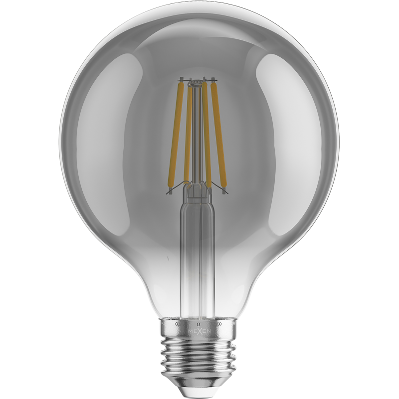 Mexen Vintis 10x LED Filament Bulb E27, G95, 4W, Warm - 2200K, 280 lm, smoke - L157-E27-0422-70x10