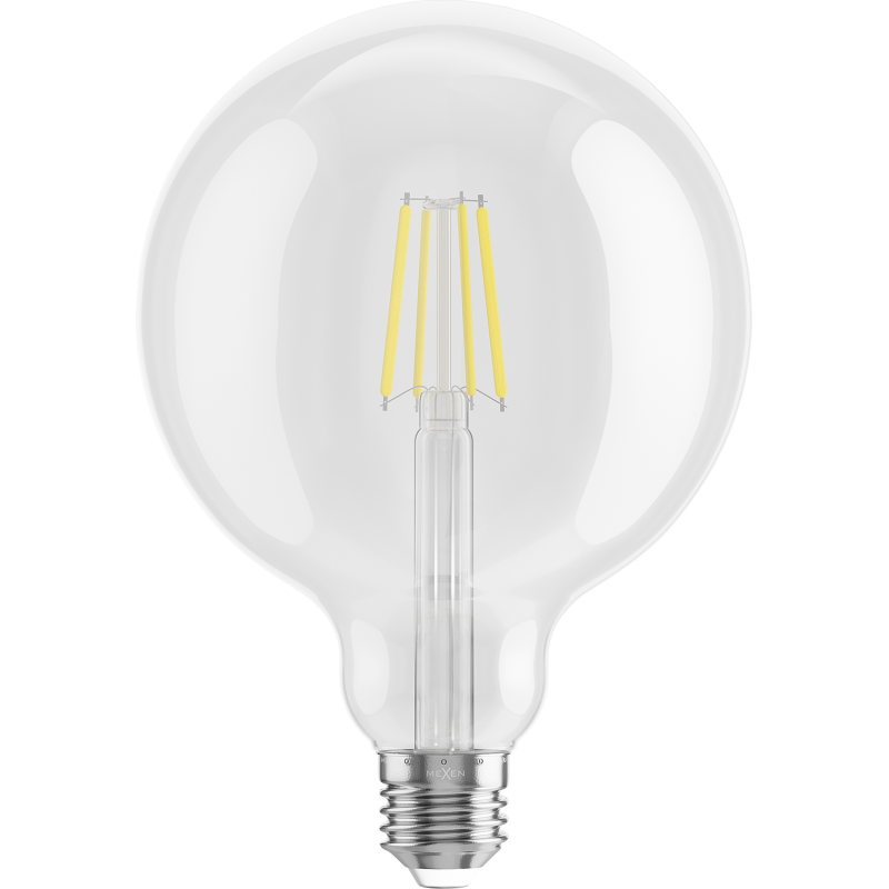 Mexen Vintis 6x LED Filament Bulb E27, G125, 6W, Neutral - 4000K, 720 lm, clear - L158-E27-0640-00x06