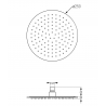 Mexen Slim Showerhead 25 cm, Black - 79225-70