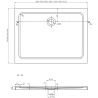 Mexen Roma hinged shower cabin 80 x 100 cm, transparent, black + Flat shower tray, white - 854-080-100-70-00-4010B
