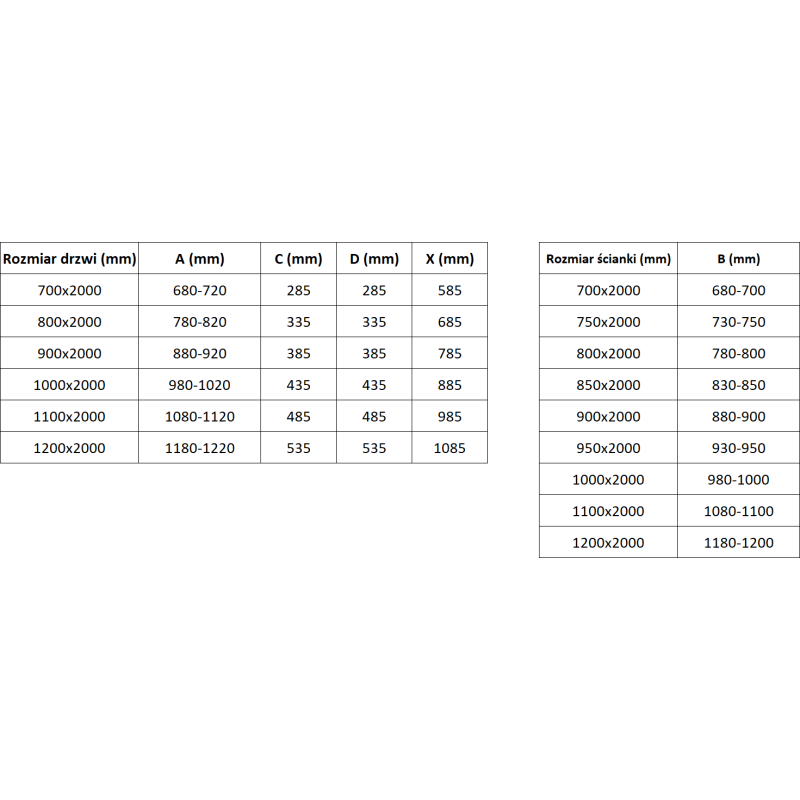 Mexen Exo Hinged Shower Enclosure 100 x 80 cm, Transparent, Chrome - 814-100-080-01-00
