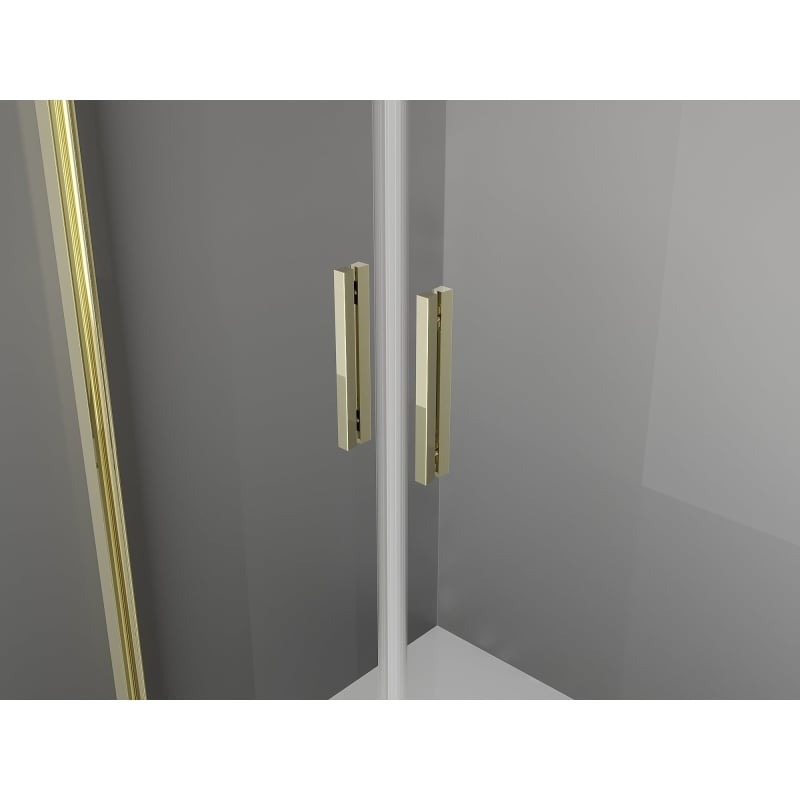 Mexen Exo-3S 3-wall pivot shower enclosure 90 x 70 cm, transparent, gold - 814-090-070-50-00-3S