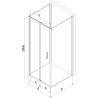 Mexen Exo-F 3S 3-sided folding shower cabin 70 x 80 cm, transparent, chrome - 816-070-080-01-00-3S