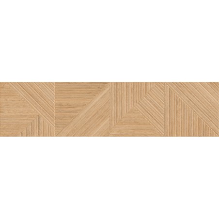 Mexen Ideal  Beige Glazed Rectified Porcelain Tile G1, Wood-like Wall Tile 120 x 30 cm, Matte - TL701-120-030-50