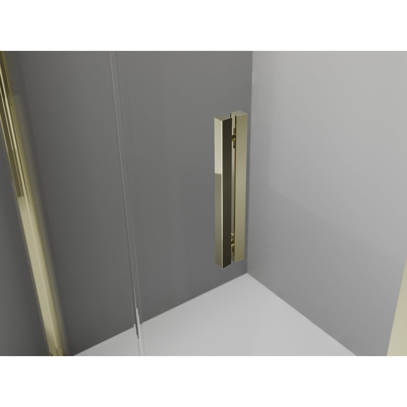 Mexen Exo-F 3S 3-Wall Foldable Shower Cabin 70 x 90 cm, Transparent, Gold - 816-070-090-50-00-3S