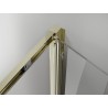 Mexen Exo-F 3S 3-wall folding shower cabin 100 x 90 cm, transparent, gold - 816-100-090-50-00-3S