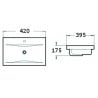 Mexen Emma drop-in sink 42 x 39 cm, white - 25054200