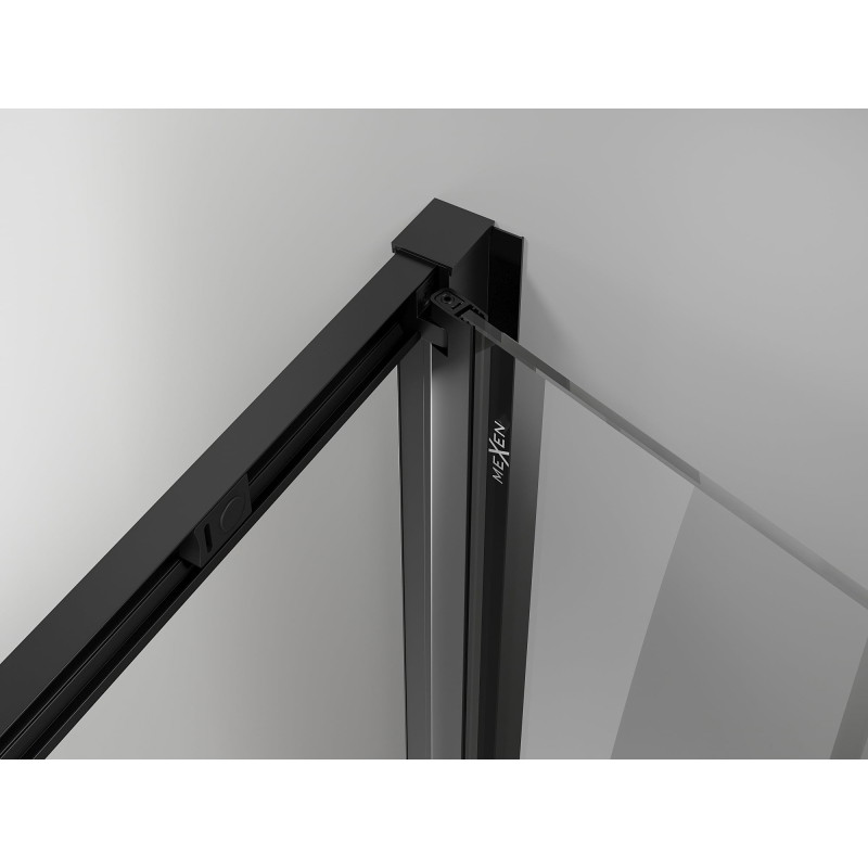 Mexen Exo-F 3S 3-wall folding shower cabin 70 x 70 cm, transparent, black - 816-070-070-70-00-3S