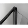 Mexen Exo-F 3S 3-sided Folding Shower Enclosure 70 x 80 cm, Transparent, Black - 816-070-080-70-00-3S