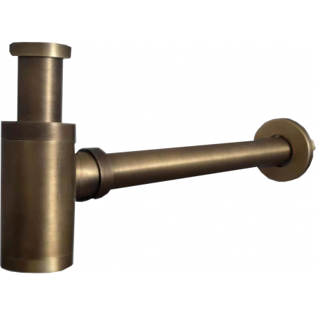 Mexen round semi-siphon for washbasin, antique bronze - 79950-30