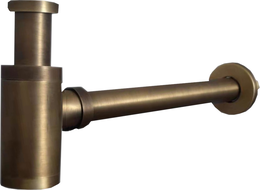 Mexen half-round washbasin siphon, antique bronze - 79950-30