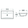 Mexen Emma countertop sink 51 x 39 cm, black matte - 25055185