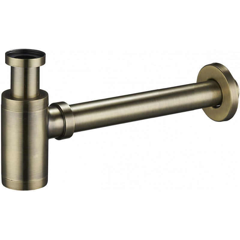 Mexen half-basin siphon round, antique brass - 79950-40