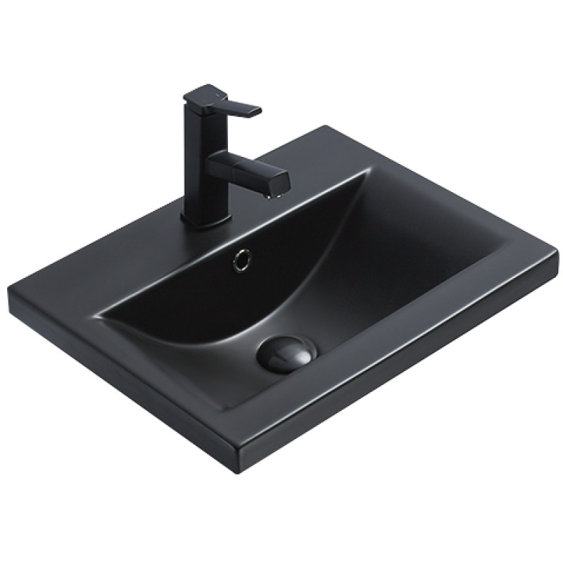 Mexen Emma recessed sink 51 x 39 cm, matte black - 25055185
