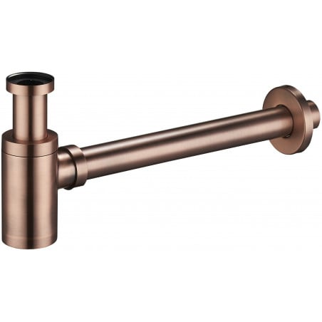 Mexen round washbasin half-siphon, antique copper - 79950-45