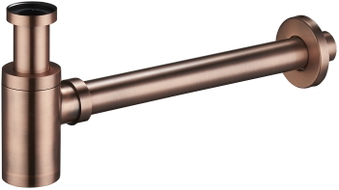 Mexen round washbasin half-siphon, antique copper - 79950-45