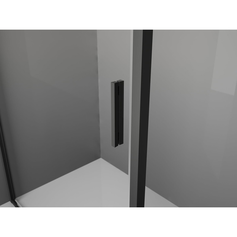 Mexen Exo-B 3S 3-Wall Hinged Shower Enclosure 80 x 120 cm, Transparent, Black - 817-080-120-70-00-3S
