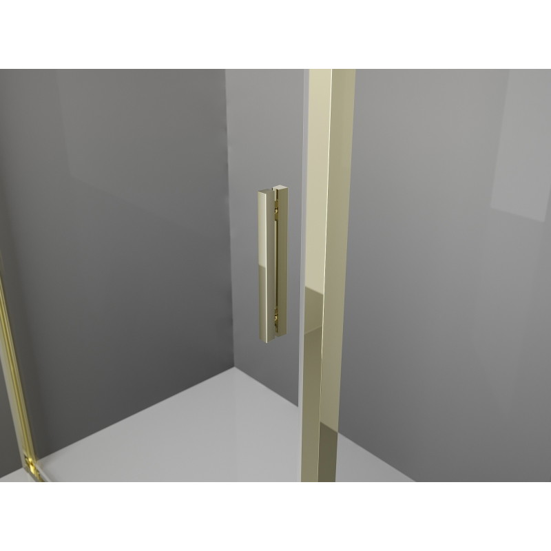 Mexen Exo-R 3S 3-wall swing shower enclosure 120 x 70 cm, transparent, gold - 819-120-070-50-00-3S