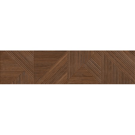 Mexen Ideal  Cherry glazed rectified porcelain stoneware G1, wood-like wall tile 120 x 30 cm, matte - TL701-120-030-51
