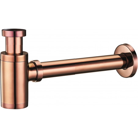 Mexen round sink bottle trap, rose gold - 79950-60