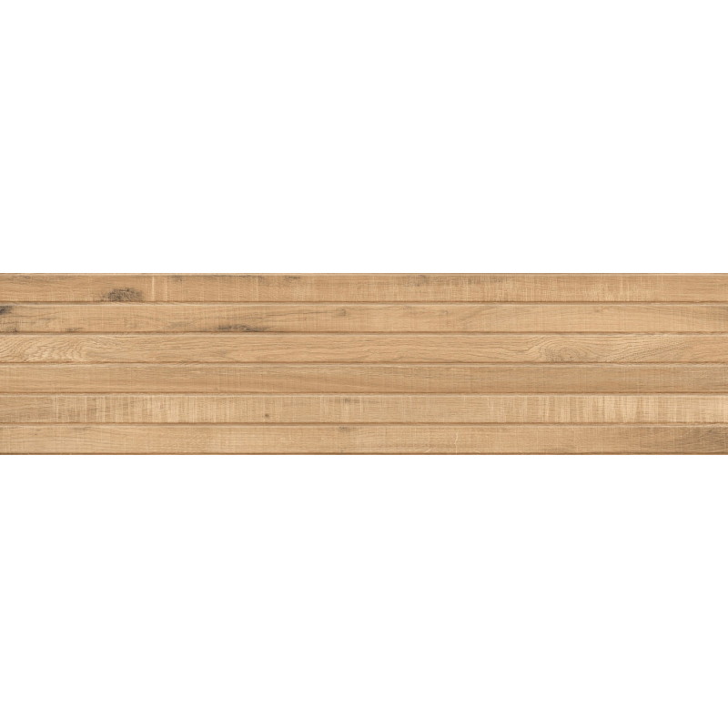 Mexen Western Wood Almond glazed rectified stoneware G1, wood-like wall tile 120 x 30 cm, matte - TL702-120-030-50