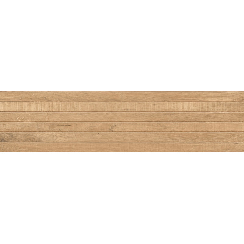 Mexen Western Wood Almond glazed rectified stoneware G1, wood-like wall tile 120 x 30 cm, matte - TL702-120-030-50