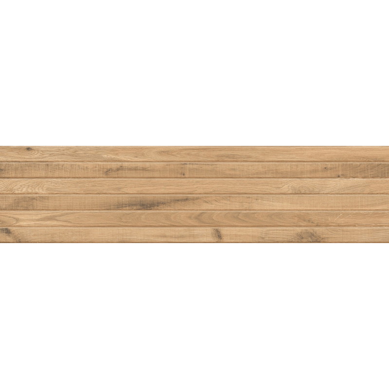 Mexen Western Wood Almond glazed rectified stoneware G1, wood-like wall tile 120 x 30 cm, matte - TL702-120-030-50