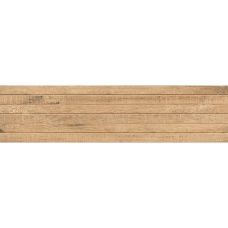 Mexen Western Wood Almond glazed rectified stoneware G1, wood-like wall tile 120 x 30 cm, matte - TL702-120-030-50