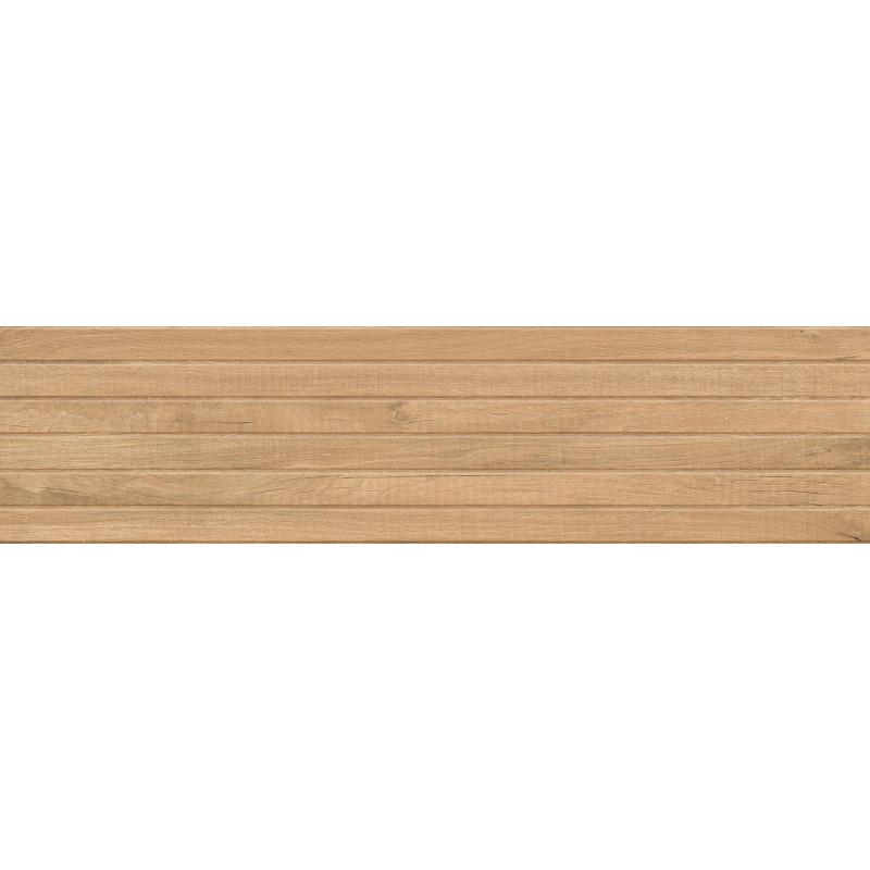 Mexen Western Wood Almond glazed rectified stoneware G1, wood-like wall tile 120 x 30 cm, matte - TL702-120-030-50