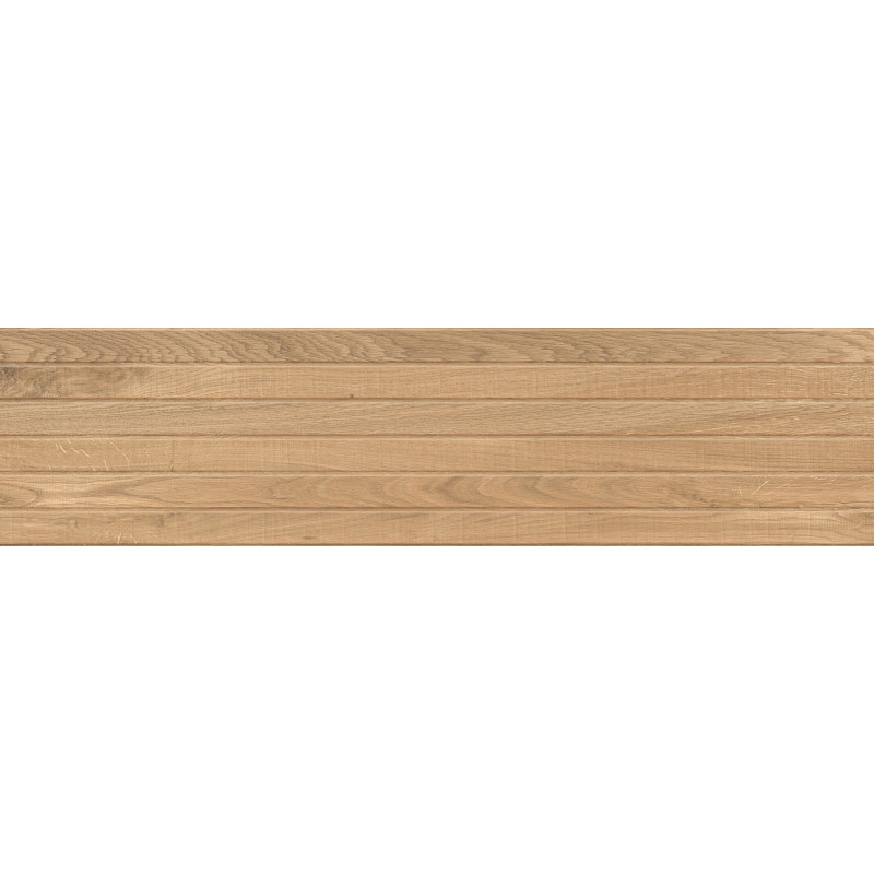 Mexen Western Wood Almond glazed rectified stoneware G1, wood-like wall tile 120 x 30 cm, matte - TL702-120-030-50