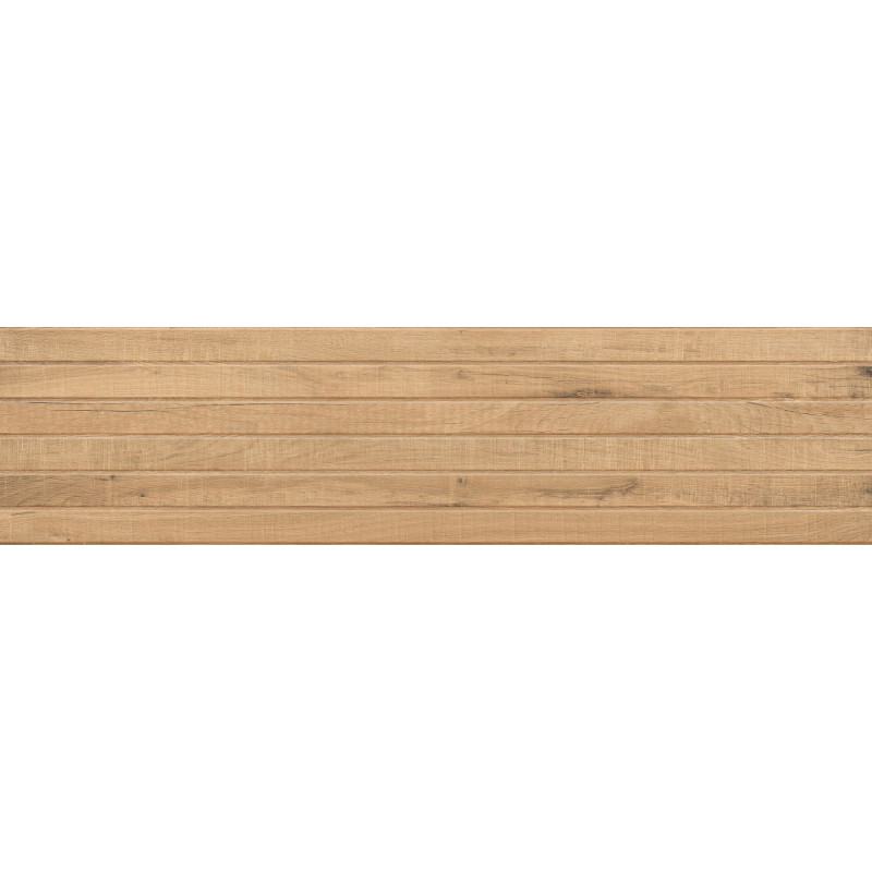 Mexen Western Wood Almond glazed rectified stoneware G1, wood-like wall tile 120 x 30 cm, matte - TL702-120-030-50