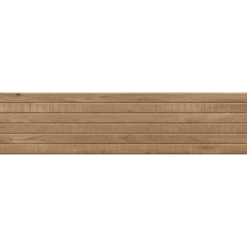 Mexen Western Wood Rectified Glazed Walnut Porcelain Tile, Wood-Like Floor-Wall Tile 120 x 30 cm, Matte - TL702-120-030-54