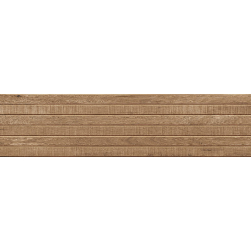 Mexen Western Wood Walnut Glazed Rectified Porcelain Stoneware, Wood-like Wall Tile 120 x 30 cm, Matte - TL702-120-030-54