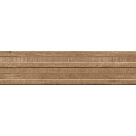 Mexen Western Wood Walnut Glazed Rectified Porcelain Stoneware, Wood-like Wall Tile 120 x 30 cm, Matte - TL702-120-030-54