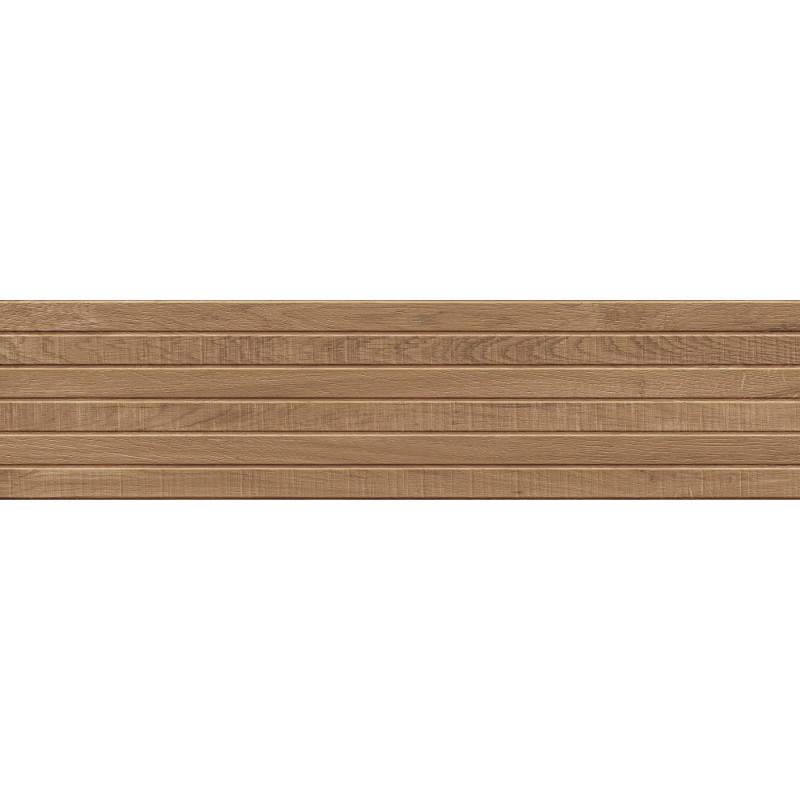 Mexen Western Wood Walnut Glazed Rectified Porcelain Stoneware, Wood-like Wall Tile 120 x 30 cm, Matte - TL702-120-030-54