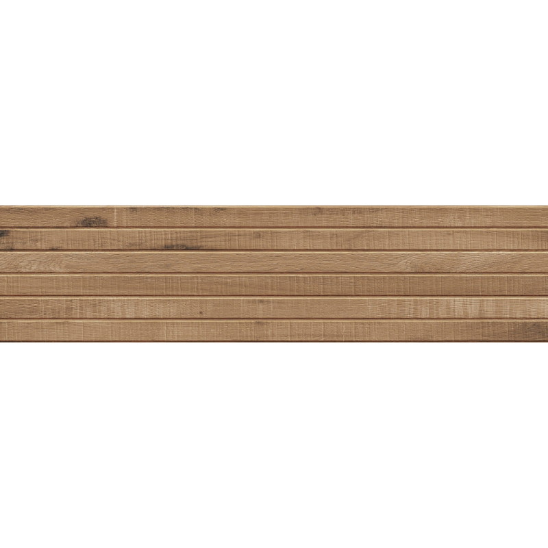 Mexen Western Wood Walnut Glazed Rectified Porcelain Stoneware, Wood-like Wall Tile 120 x 30 cm, Matte - TL702-120-030-54