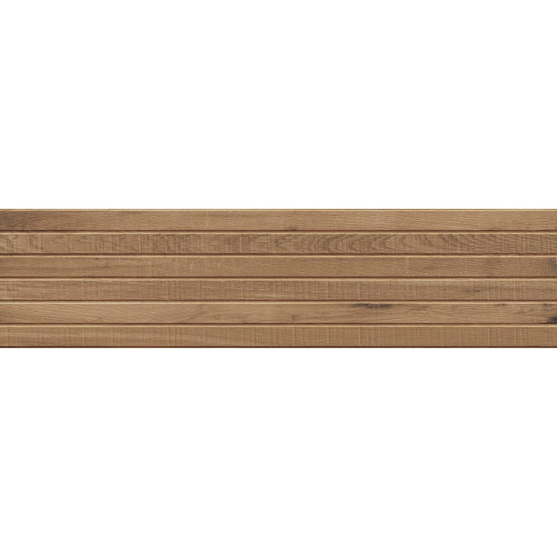 Mexen Western Wood Walnut Glazed Rectified Porcelain Stoneware, Wood-like Wall Tile 120 x 30 cm, Matte - TL702-120-030-54