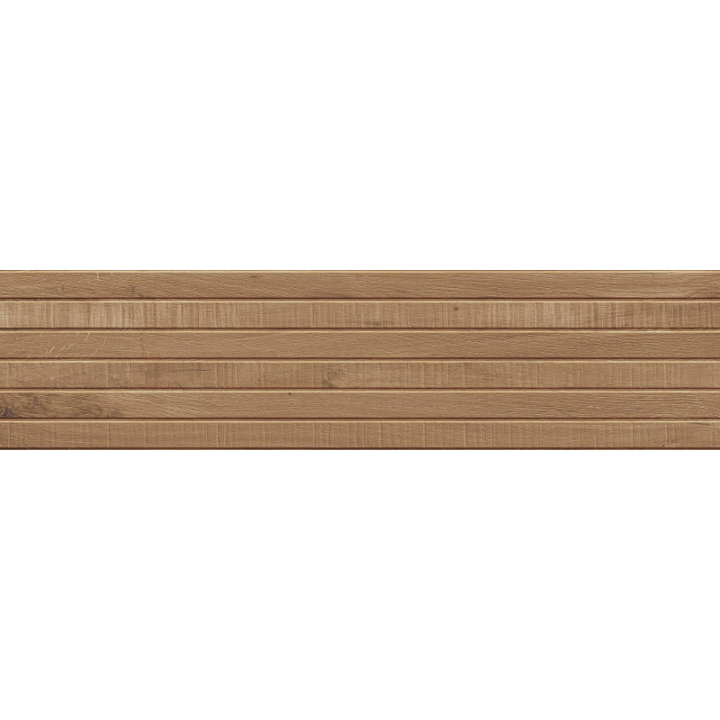 Mexen Western Wood Walnut Glazed Rectified Porcelain Stoneware, Wood-like Wall Tile 120 x 30 cm, Matte - TL702-120-030-54
