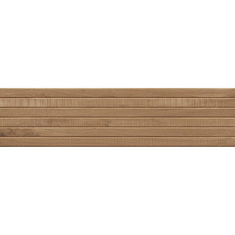 Mexen Western Wood Walnut glazed stoneware rectified G1, wood-like wall tile 120 x 30 cm, matte - TL702-120-030-54