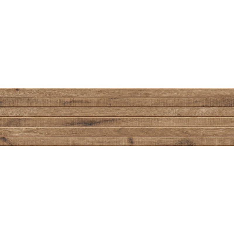 Mexen Western Wood Walnut Glazed Rectified Porcelain Stoneware, Wood-like Wall Tile 120 x 30 cm, Matte - TL702-120-030-54
