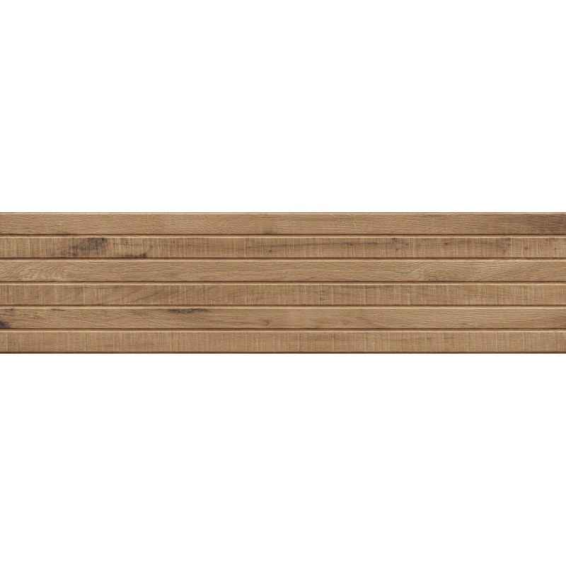 Mexen Western Wood Walnut Glazed Rectified Porcelain Stoneware, Wood-like Wall Tile 120 x 30 cm, Matte - TL702-120-030-54